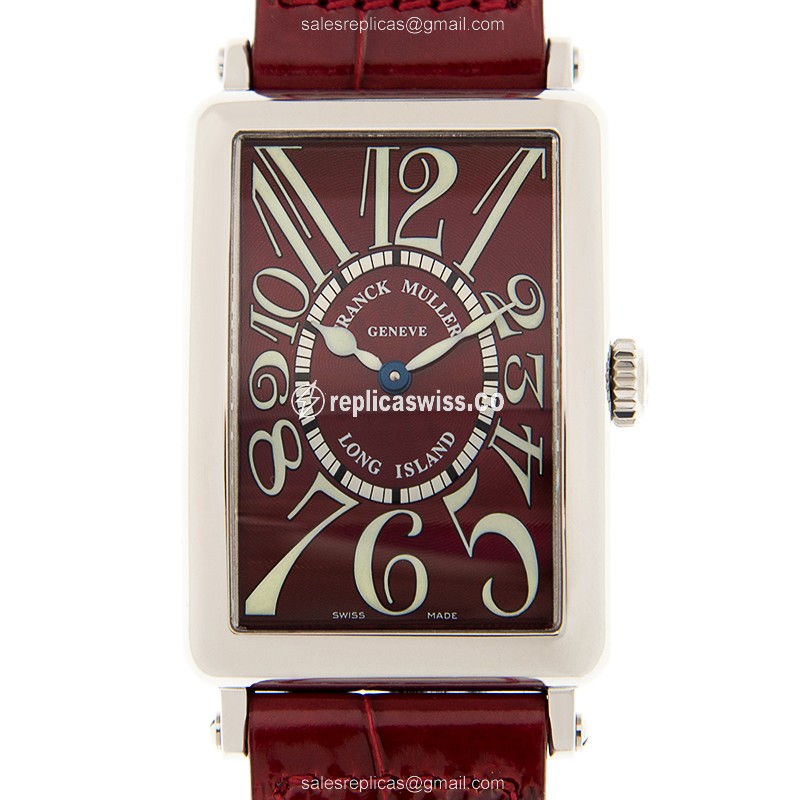 Franck Muller 952 QZ Replica - Quartz | Stainless Steel | Red Dial | Red Alligator Strap